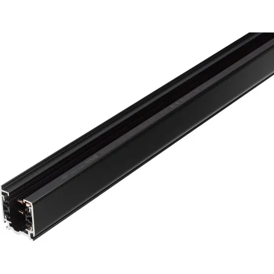 Global 3-faset strømskinne 2 m, sort