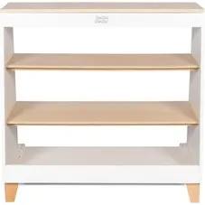 MAMAMEMO® Købmandsdisk i træ - hvid med plexiglas og ben