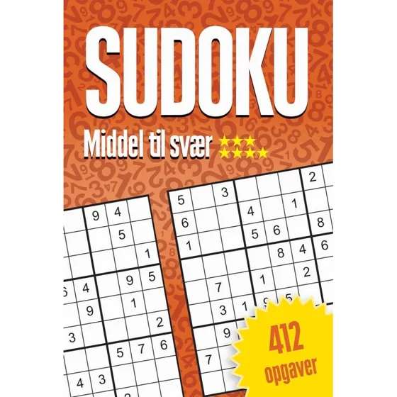 Sudoku - Middel til svær, 412 opgaver