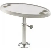 Vetus Ovalt bord 76 x 45 cm, justerbar piedestal PTT5070