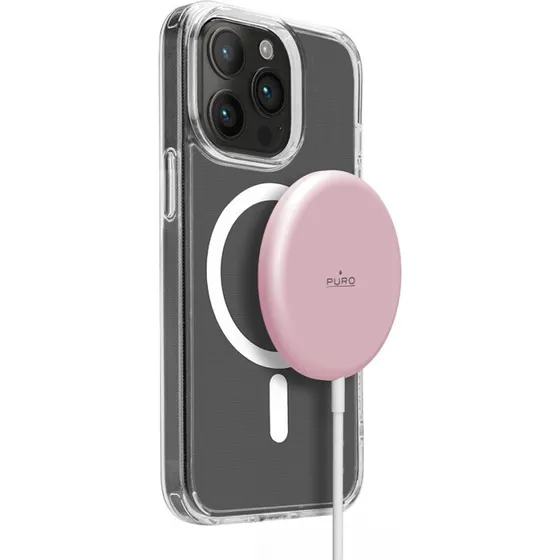 PURO trådløs MagSafe-oplader – rosa
