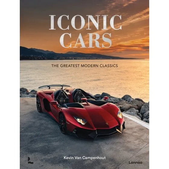 Iconic Cars - Coffee Table Book - Rød