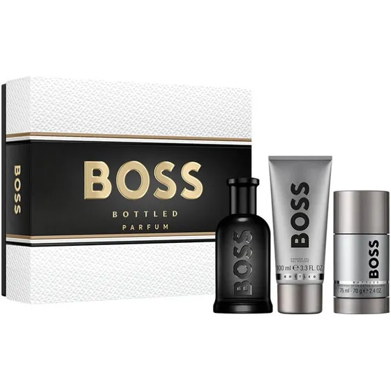 BOSS Bottled parfumesæt 3 dele – 100 ml EDP, showergel & deo