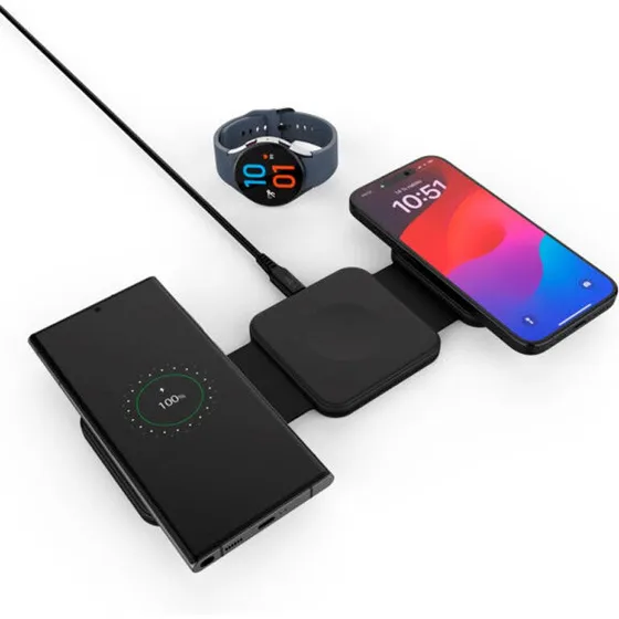 Samsung Flex 3-i-1 trådløs oplader – sort