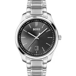 Hugo Boss 1513730 herreur Ø42 mm, rustfrit stål, sort skive