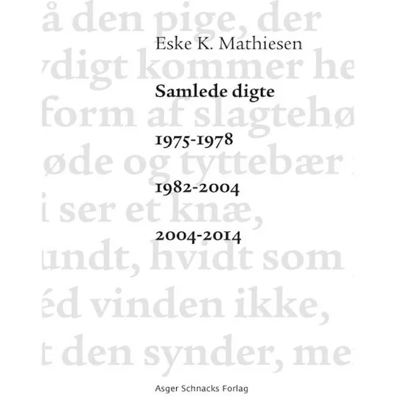 Eske K. Mathiesen: Samlede digte 1975-2014
