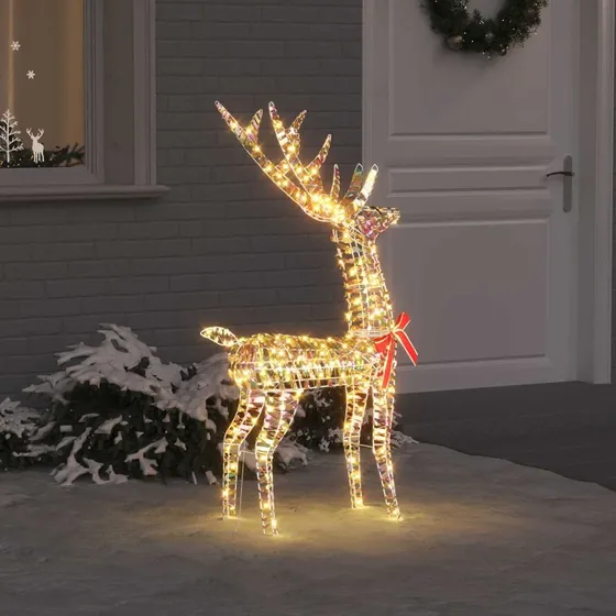 vidaXL 3D Rensdyr 128 cm - 140 LED Varm hvid