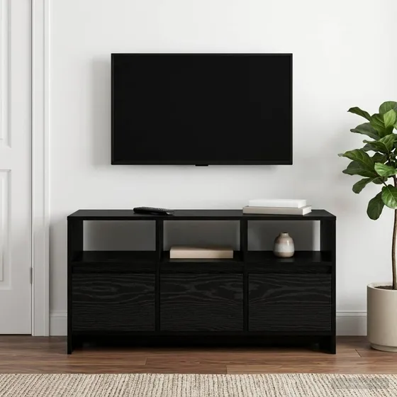vidaXL TV-skab i sort eg, 102 x 37,5 x 52,5 cm