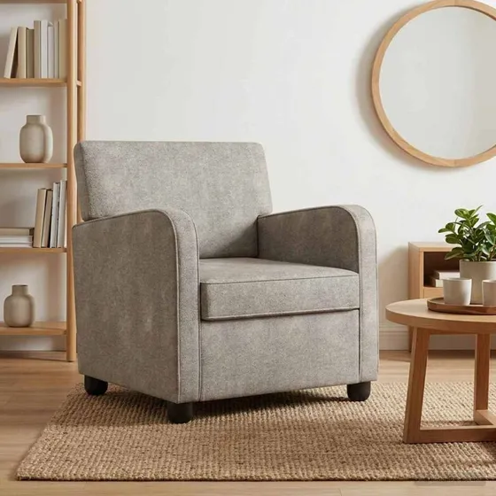 vidaXL Lænestol i lysegråt faux suede læder