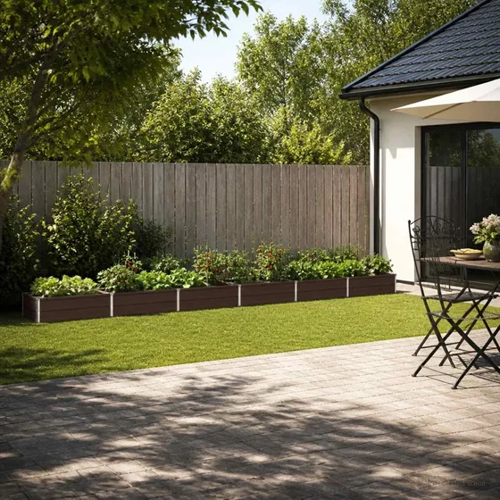 vidaXL Hævet Havebed Brun 480 x 40 x 24 cm i koldvalset stål