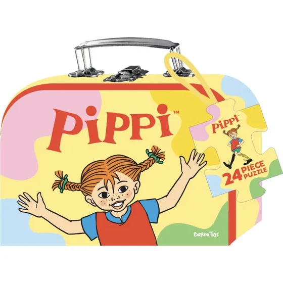 Barbo Toys Pippi Langstrømpe Puslespil i Papkuffert - 24 brikker