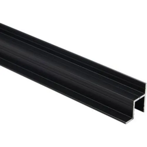 Profil Hidden Sort 2M - Sort aluminiumsprofil til væglister