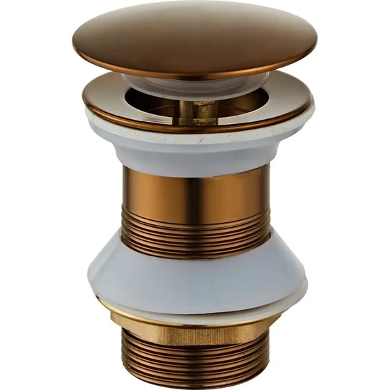 Zen Sanitary bundventil, push-open, kobber