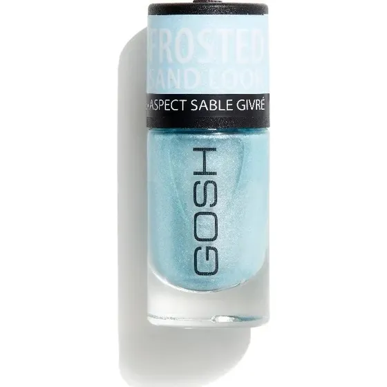 GOSH Neglelak Frosted Soft Blue 08 – Mat glitrende 8 ml