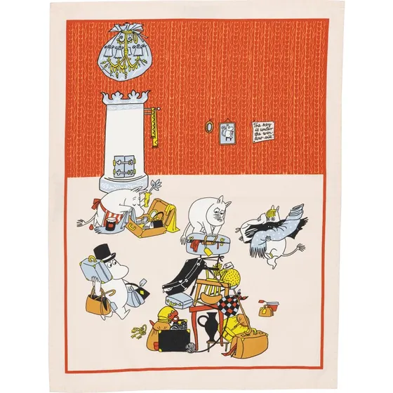 Arabia Moomin viskestykke Klar til ferie 50 x 70 cm