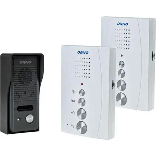 Orno OR-DOM-RE-920/W Dørtelefon - Handsfree med 2 enheder, Hvid