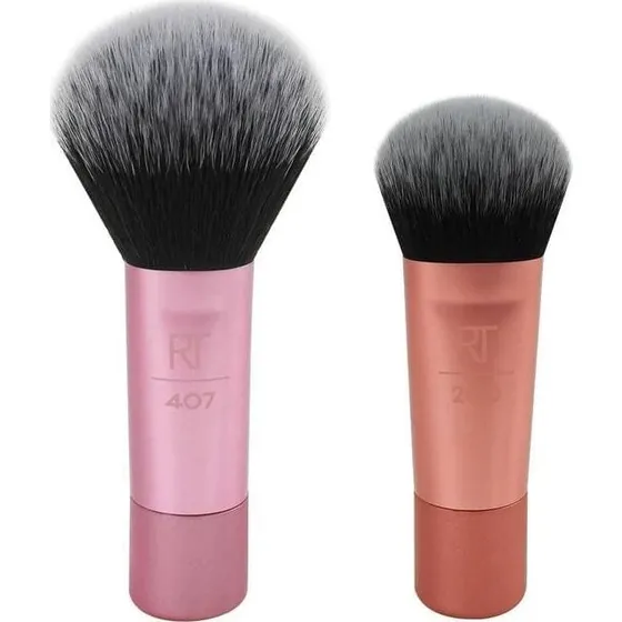 Real Techniques Mini Brush Duo til Foundation & Blush