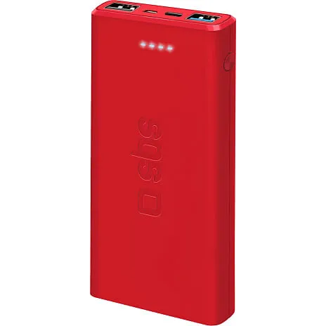SBS Powerbank 10.000 mAh rød