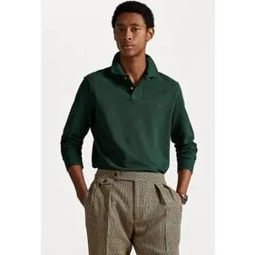Polo Ralph Lauren Custom Slim Fit Mesh Polo - Scotch Pine Heather