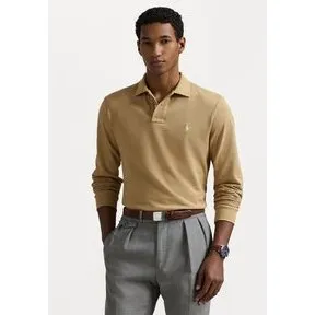 Ralph Lauren Custom Slim Fit Langærmet Polo - Sort