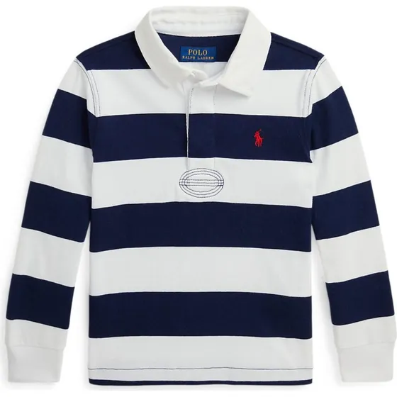 Polo Ralph Lauren Rugby Polo hvid/cruise navy, langærmet
