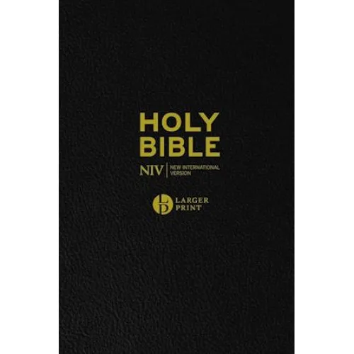NIV Bible - Sort læder - Large Print 11pt
