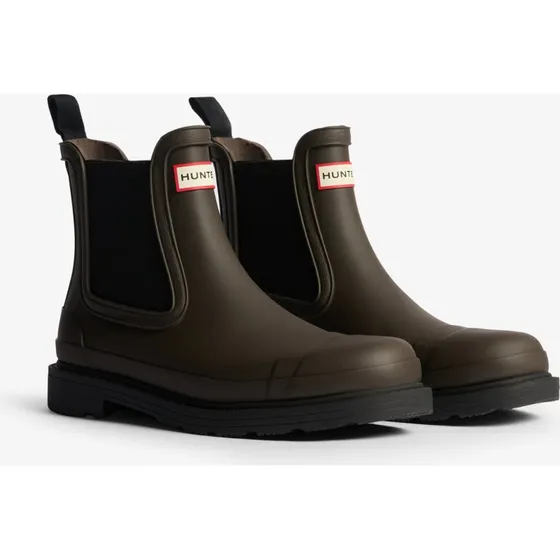 Hunter Commando Chelsea Støvler Chocolate Brown