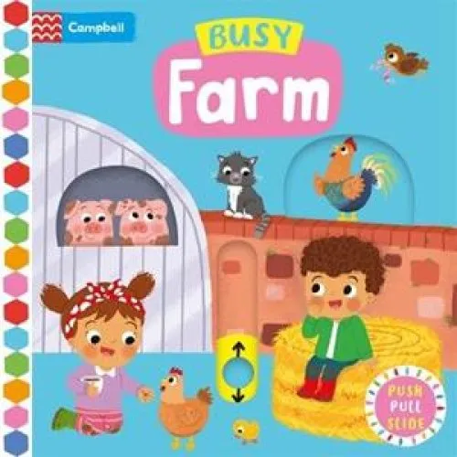 Campbell Books 'Busy Farm' - Interaktivt board book til børn
