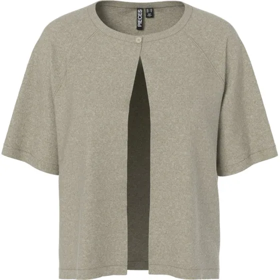 Pieces Bree Kortærmet Strikcardigan – Crockery Melange