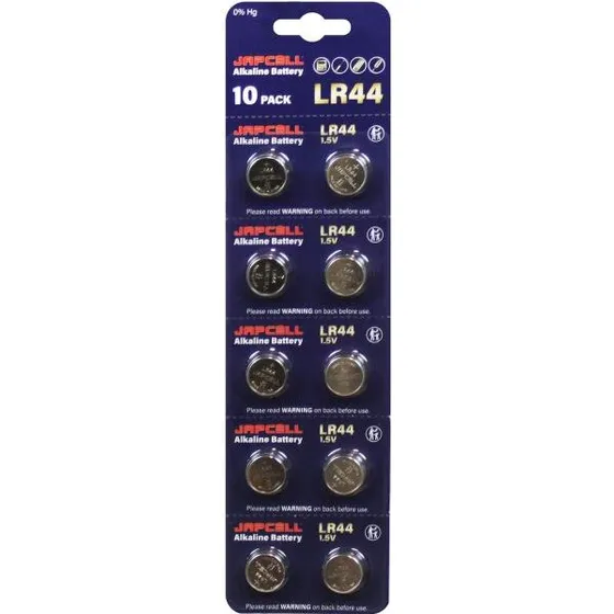 Japcell LR44 knapcellebatterier, 10 stk.