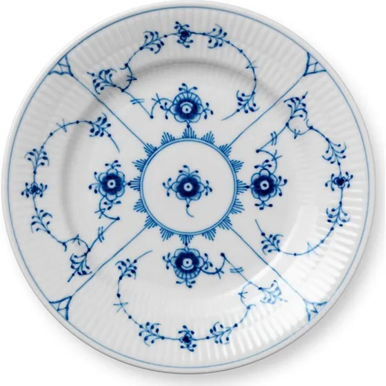 Royal Copenhagen Musselmalet Halvblond assiett 17 cm (1/574)