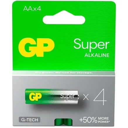 GP Super Alkaline AA batterier 4-pak
