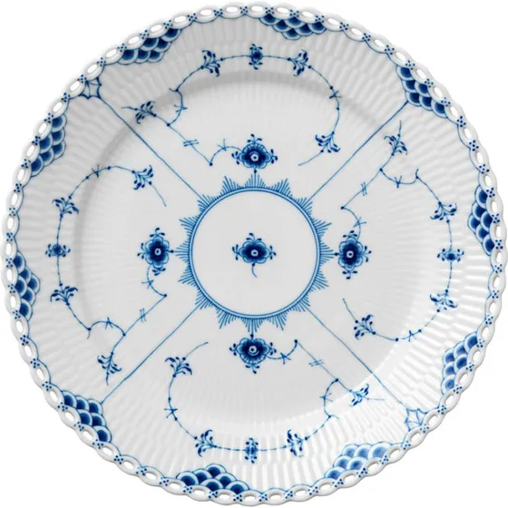 Royal Copenhagen Musselmalet Helblonde tallerken 27 cm