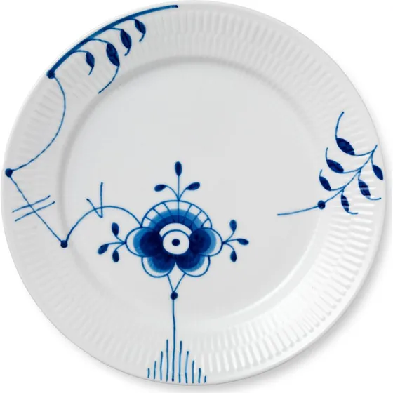 Royal Copenhagen Blå Mega Riflet Middagstallerken 27 cm