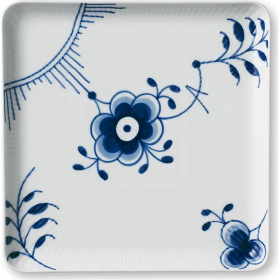 Royal Copenhagen Blå Mega Riflet tallerken 20 cm