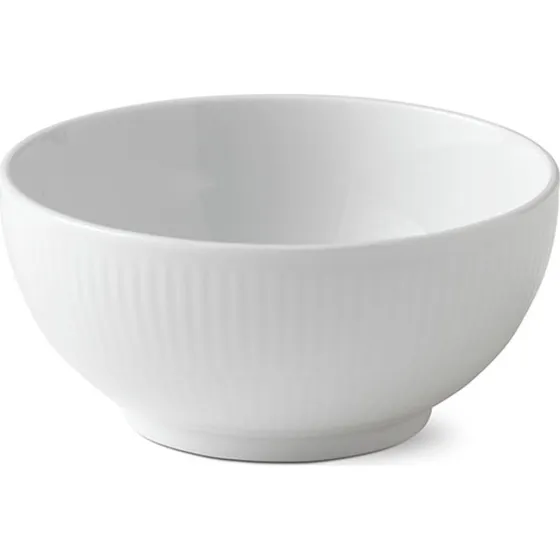 Royal Copenhagen Hvid Riflet skål 47 cl (13 cm)