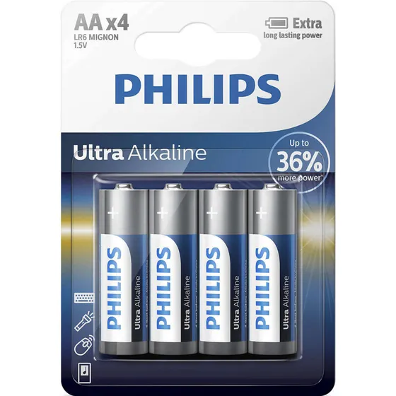 Philips LR6E4B/12 Ultra Alkaline AA 4-pak