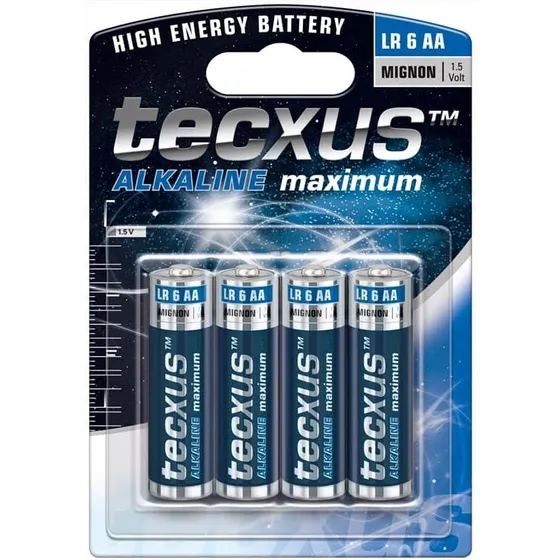 tecxus LR6/AA (Mignon) AA-batterier, 4 stk. blister