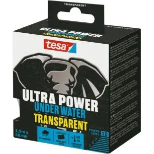 Tesa Ultra Power Under Water byggetape, transparent 1,5 m x 50 mm