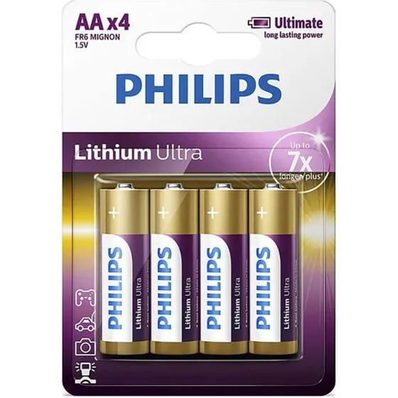 Philips Ultra Lithium AA (LR6) 4 stk.