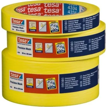 Tesa Precision 4334 crepe 30 mm x 50 m, gul