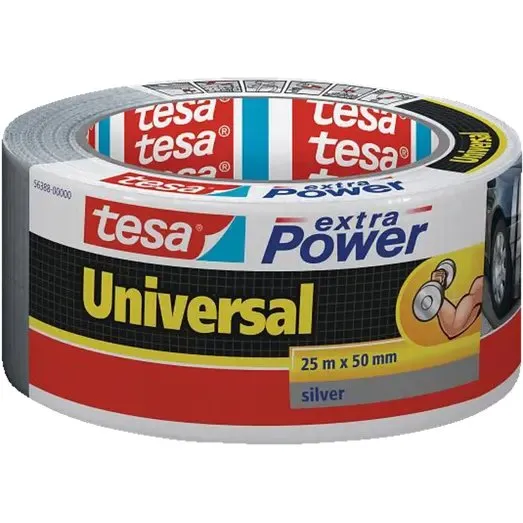 tesa Sølvtejp Extra Power, sort 25 mm x 50 m