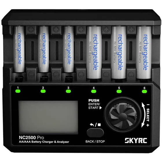 SkyRC NC2500 Pro oplader AA/AAA NiMH 0,1–2,5A