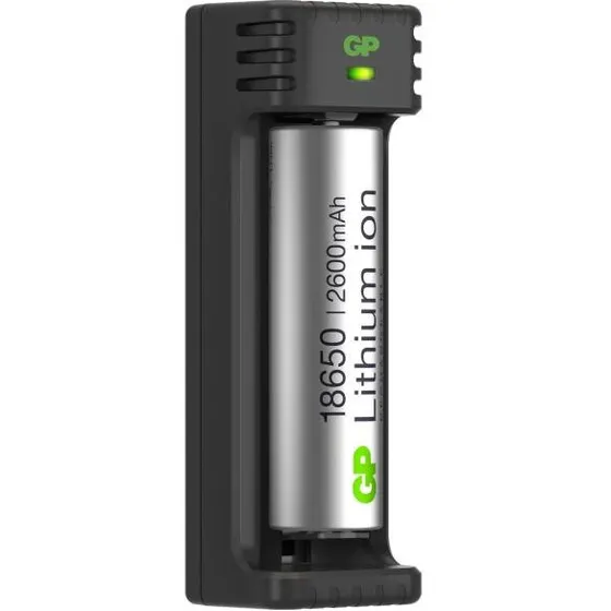 GP Li-ion oplader til 1x 18650 inkl. 2600 mAh batteri