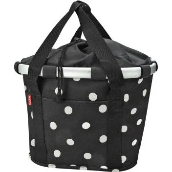Klickfix Reisenthel cykelkurv, Black Dots 15 L