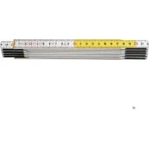 Hultafors tommestok T59 2 m, hvid/gul, 10-led
