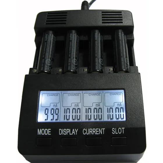 Japcell LCD-batterilader til 4x AA/AAA