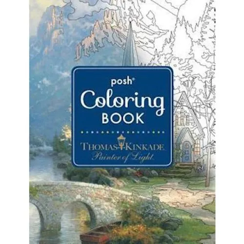 Thomas Kinkade Posh Adult Coloring Book