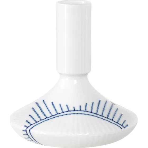 Royal Copenhagen Blå Mega Riflet Lysestage 12 cm