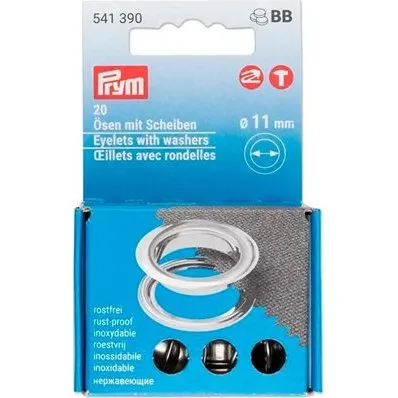 Prym vario snørehul m/skiver 11 mm, 20 stk